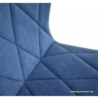 Стул Гальваник Бергамо (эмаль белый муар/Catania Dark Blue)