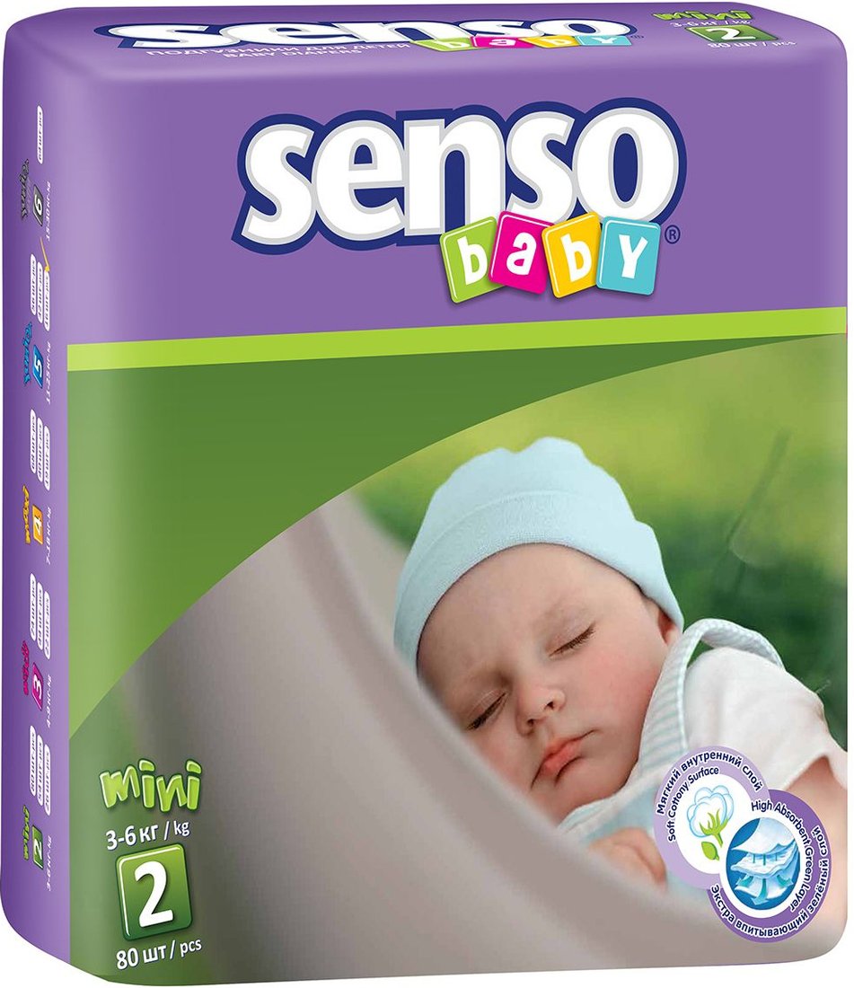 

Подгузники Senso Baby Mini 2 (80 шт)