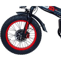 Электровелосипед Minako F10 Dual PRO 2025 (черный/красный)