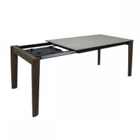 Кухонный стол Виста Бонн-ок HPL 85x138/185 (камень бежевый+черный/дуб олово)