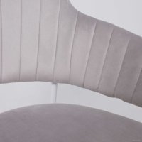 Стул с подлокотниками Алвест AV 448 (светло-серый бархат H-09/белый)