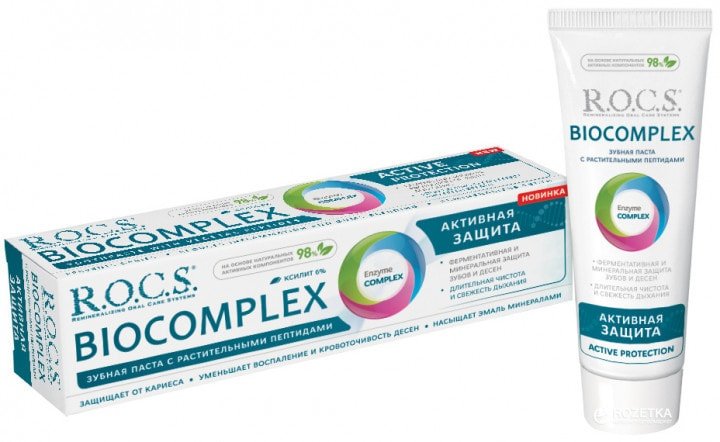 

Зубная паста R.O.C.S Biocomplex Активная защита 94 мл