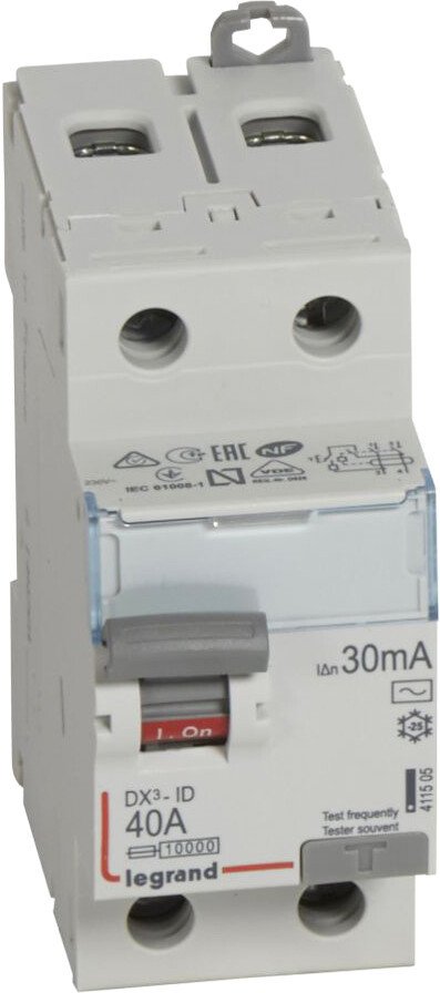 

Дифференциальный автомат Legrand 2п 40А 30мА тип AC DX3 Leg 411505