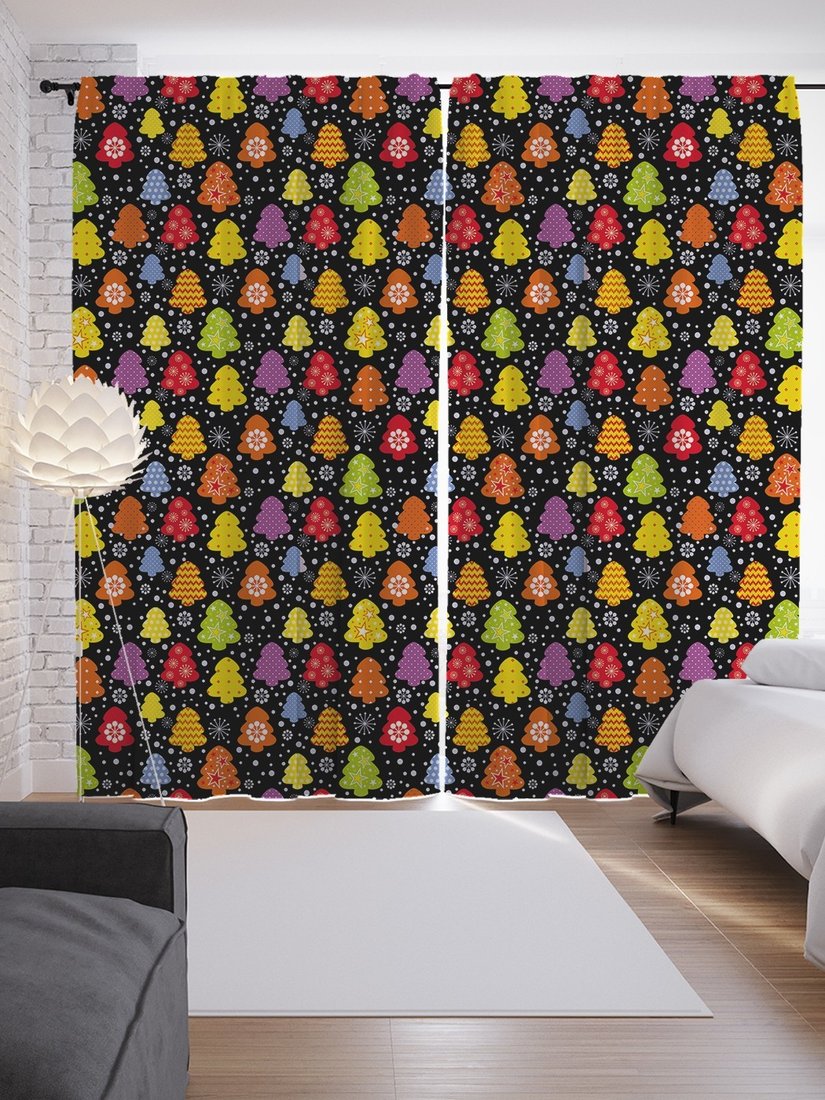 

Комплект штор JoyArty Разноцветные елки 1.45x2.65 м p_53119_145x265 (2 шт)
