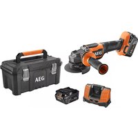 Угловая шлифмашина AEG Powertools BEWS18-115BLPX2-502TB 4935492109 (с 2-мя АКБ, кейс)