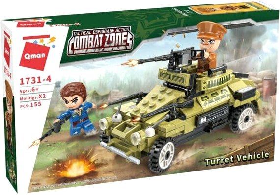 

Конструктор Qman CombatZones 1731-4 Машина с турелью