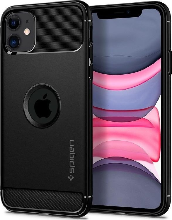 

Чехол для телефона Spigen Rugged Armor для iPhone 11 076CS27183 (черный)