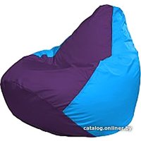 Кресло-мешок Flagman Груша Мега Super Г5.1-74 (фиолетовый/голубой)