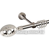 Карниз для штор АС ФОРОС Grace D16Г + наконечники Игнацио (2.4м, сатин)