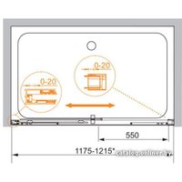 Душевая дверь Cezares Premier-Soft-W-BF-1-130-C-Cr-IV