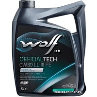 Моторное масло Wolf OfficialTech 0W-30 LL III FE 5л