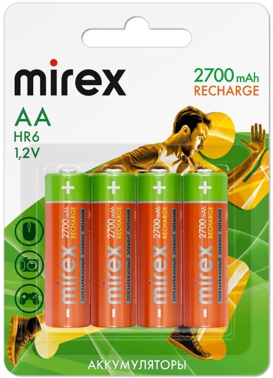 

Аккумулятор Mirex AA 2700mAh 4 шт HR6-27-E4