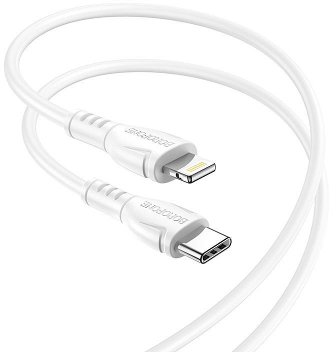 Кабель Borofone BX51 USB Type-C - Lightning (1 м, белый)