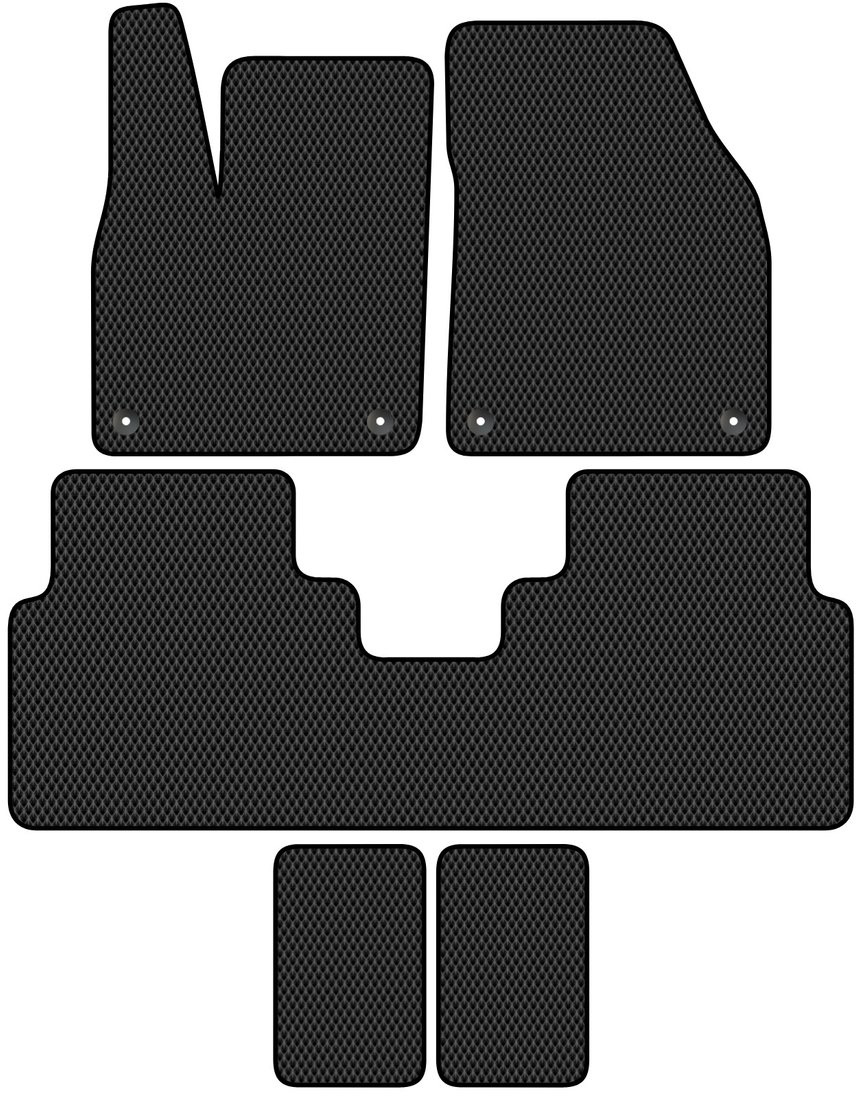 

Комплект ковриков для авто Alicosta Volkswagen ID 6 (6 месн) I (suv 6 мест / SUV) 2021 - Н.В. (черный, ромб)