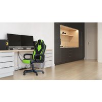 Игровое (геймерское) кресло GetActive JOBisDONE (черный/зеленый)