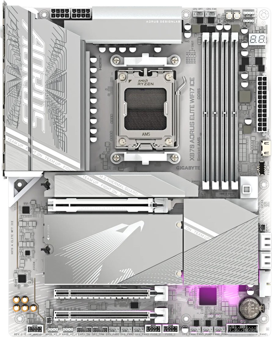 

Материнская плата Gigabyte X870 Aorus Elite WiFi7 Ice