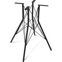 Кухонный стол Sheffilton SHT-TU2-1/90 (черный муар/бетон Чикаго светло-серый)