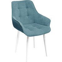 Стул Трия Шато конус Т2 (белый муар/велюр бирюзовый)