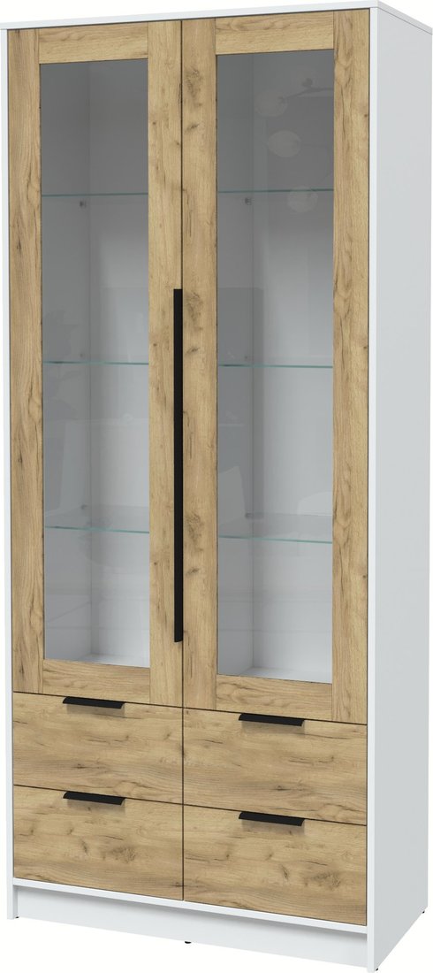 

Шкаф-витрина Интерлиния Концепт КТ-ШВ2 (дуб золотой/белый платинум)