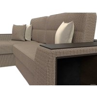 Угловой диван Лига диванов Брюссель левый 110660L (рогожка корфу 03)