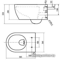 Унитаз подвесной BelBagno Vitale-L [BB019CH + BB2020SC]