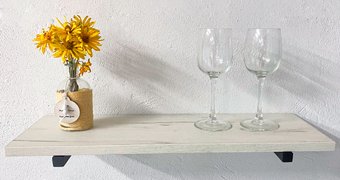 Millwood Настенная с кронштейном 60x20 (дуб белый craft/черный)