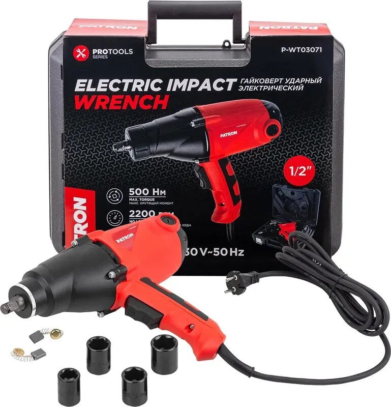 

Гайковерт Patron P-WT03071 (кейс)