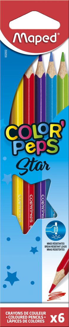 

Набор цветных карандашей Maped Color Peps Star 832002 (6 шт)