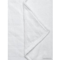 Плед Tex Republic Elite Клетка Фланель Евро 93391 (белый)