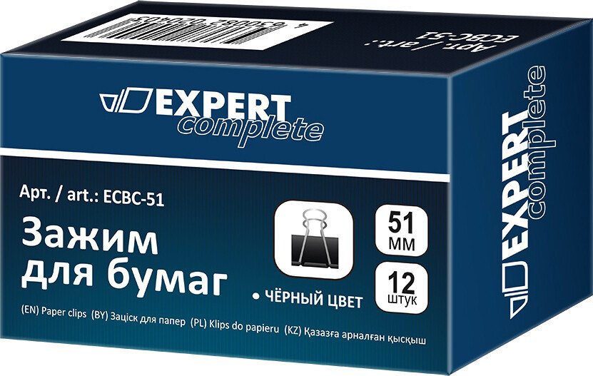 

Зажим для бумаги Expert Complete ECBC-51 (черный)