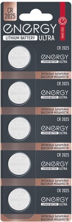

Батарейка Energy Ultra CR2025/5B 104985