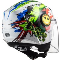 Мотошлем LS2 OF602 Funny Croco (M, белый глянцевый)