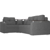 Угловой диван Лига диванов Комфорт 102609 (левый, рогожка, серый)