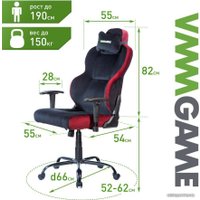 Игровое (геймерское) кресло VMMGame Unit Velour Upgrade XD-A-VRBKRD-B23 (черный/красный)