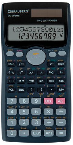 

Инженерный калькулятор BRAUBERG SC-991MS 271724