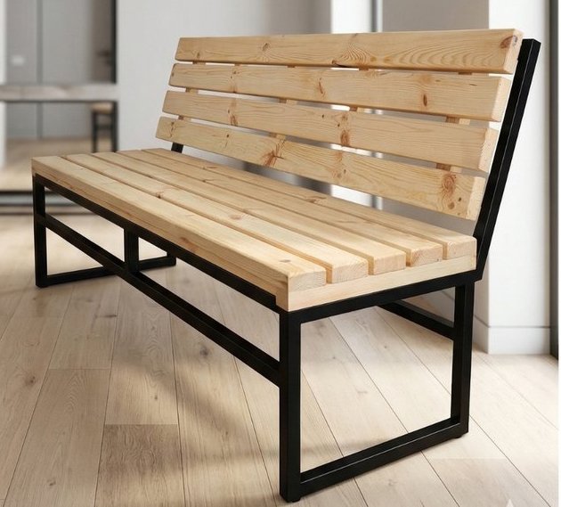 

Скамейка N3 Лофт Garden со спинкой 200x50x82 (коричневый)