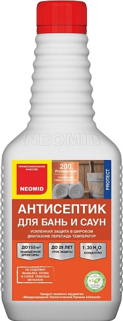 

Антисептик Neomid 200 Для бань и саун 0.5 л