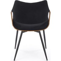 Стул с подлокотниками Halmar K586 (черный/орех)