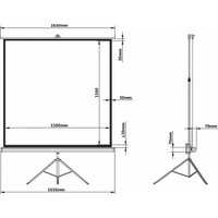 Проекционный экран BRAUBERG Tripod 1:1 (150x150) 236729