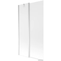 Стеклянная шторка для ванны Mexen Flip Chrome Matt 100