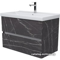  Дабер Тумба под умывальник 011 80 (мрамор черный/белый)