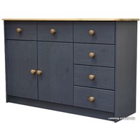 Комод Диприз Ром 2 двери 6 ящиков Д 1348.3 (серый воск/антик)