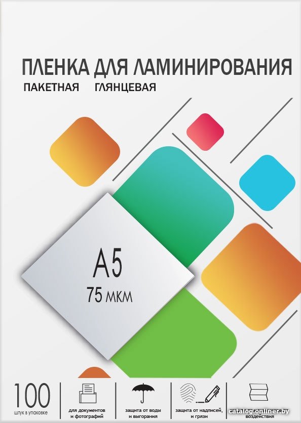 Пленка для ламинирования Гелеос A5 75 мкм 100 шт LPA5-75