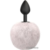 Анальная пробка Lola Toys Emotions Fluffy White 4017-01lola (белый/черный)