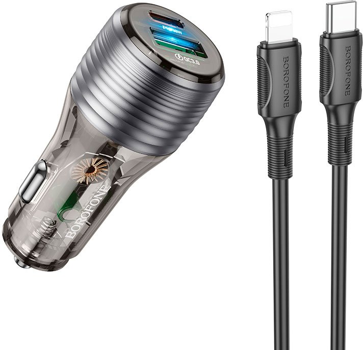

Автомобильное зарядное Borofone BZ30 Lightning (черный)