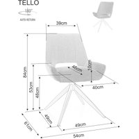 Стул Signal Tello Bjorn 13 (серый/черный)