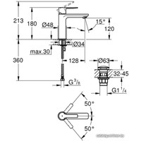 Смеситель Grohe Lineare DN 15 23106001