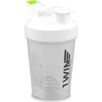 Шейкер 1WIN С шариком 400 мл (прозрачный с белой крышкой)