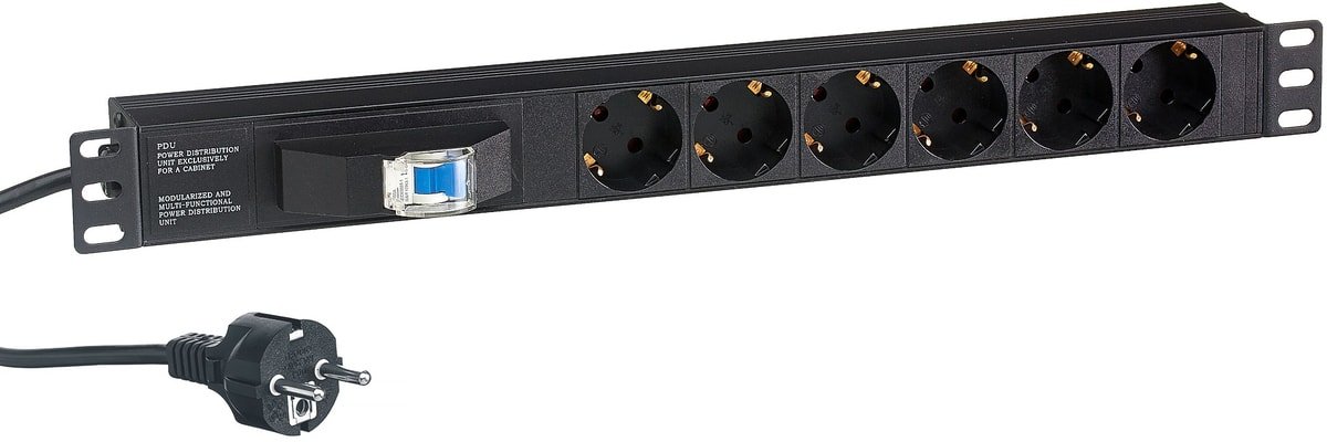 

Блок розеток ExeGate ServerPro PDU-19H610 Al-6S-EU2.5CU-1P
