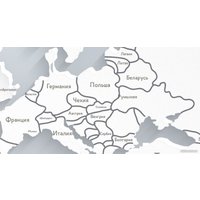 Фотообои ФабрикаФресок Детская карта светлая с воздушными шарами 334265 (400x265) в Витебске